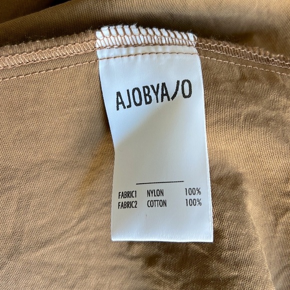 AJOBYAJO Oversized Wax Shirt Jacket Barn Chore Tan Brown NWT - Picture 15 of 16